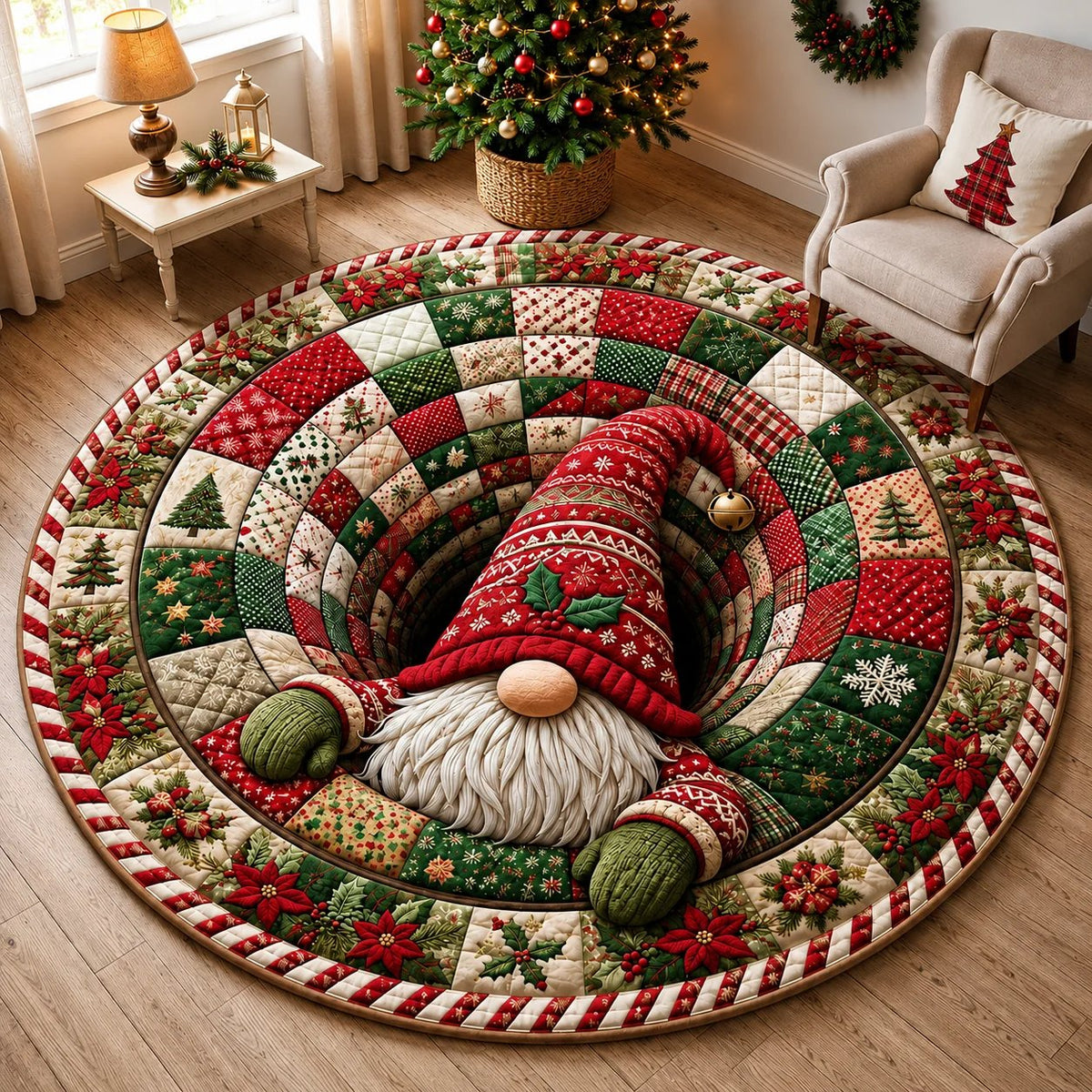 Christmas 3D Optical Illusion Rug