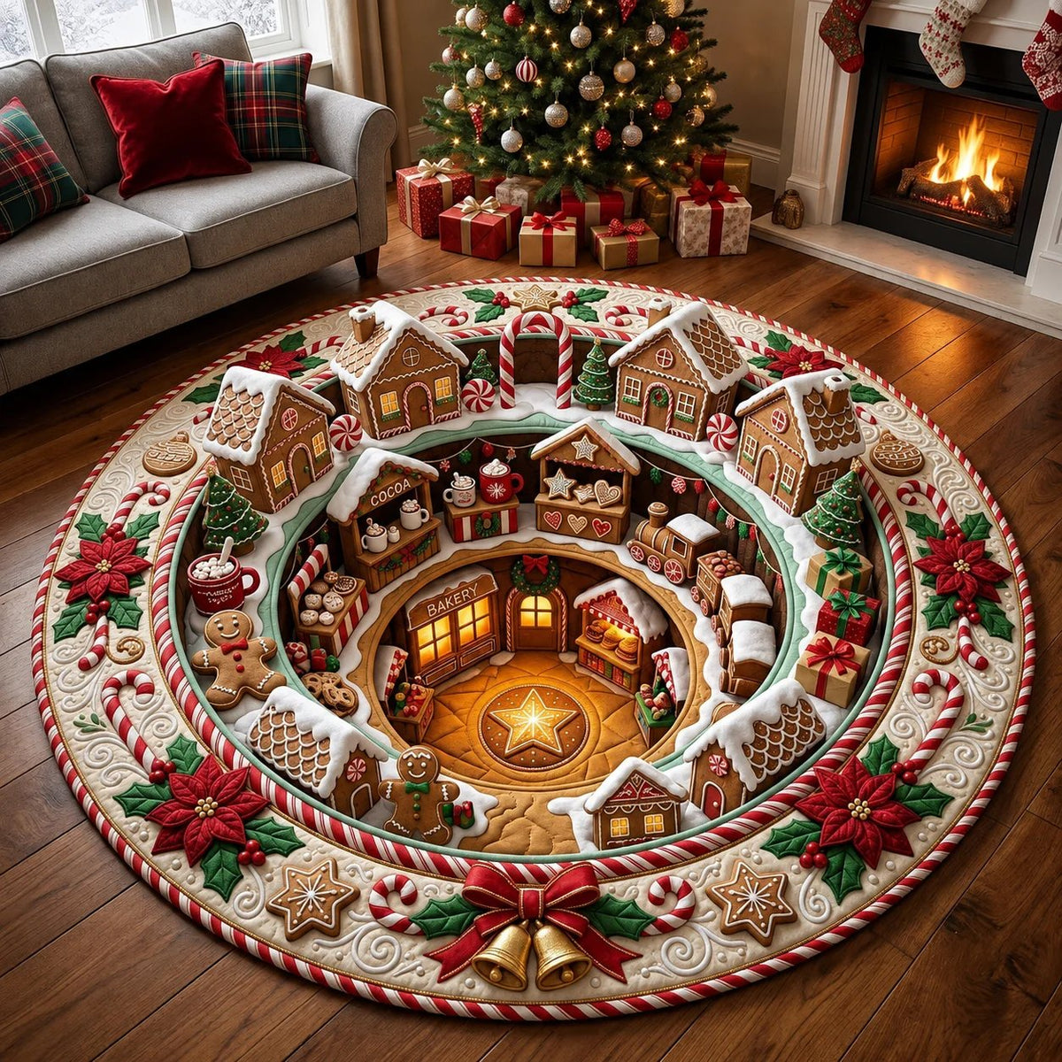 Christmas 3D Optical Illusion Rug