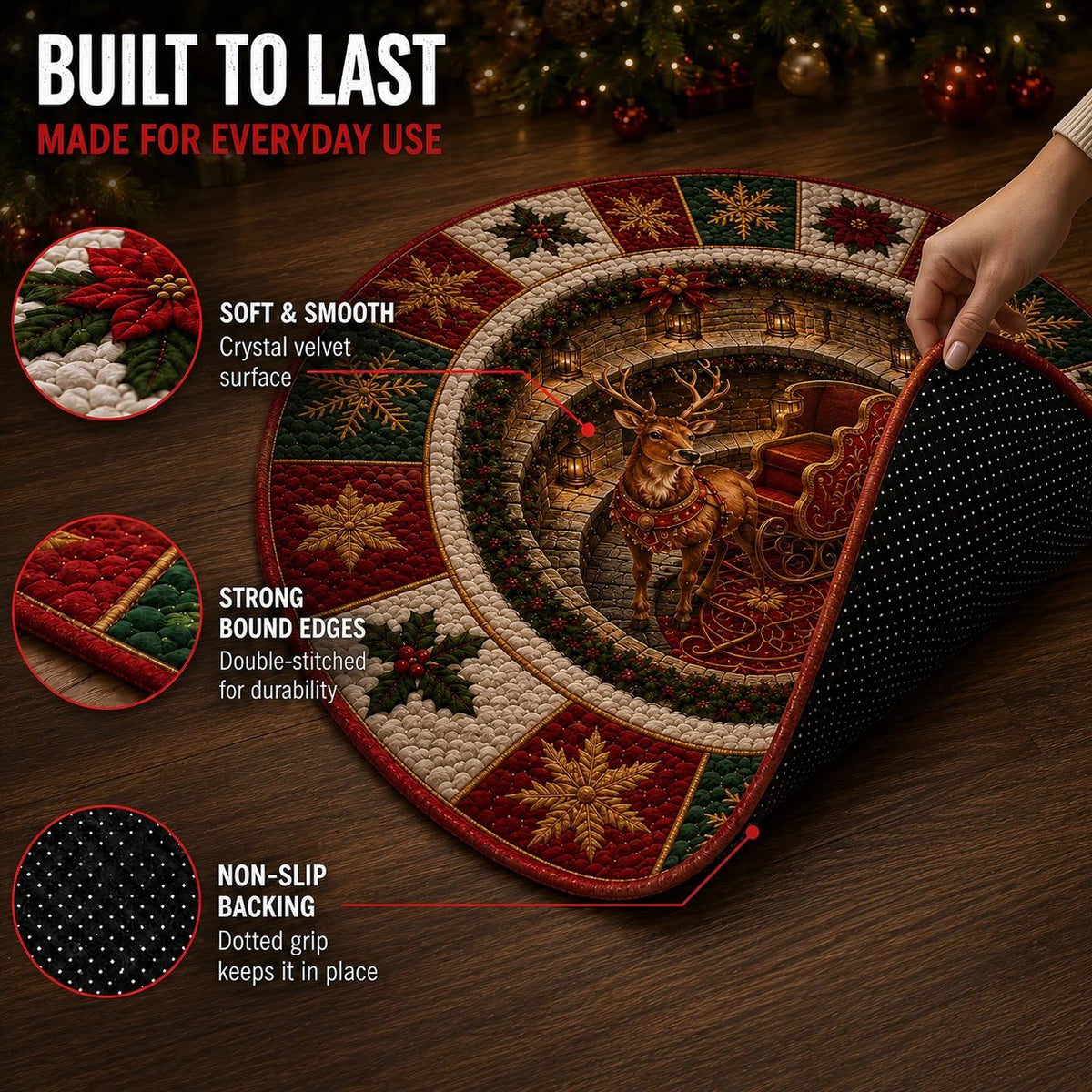 Christmas 3D Optical Illusion Rug