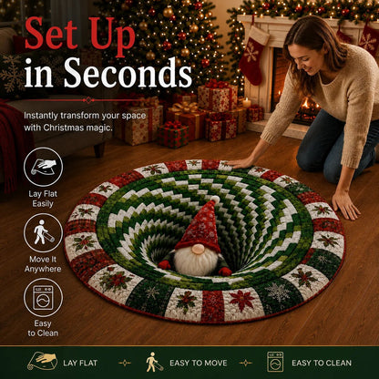 Christmas 3D Optical Illusion Rug