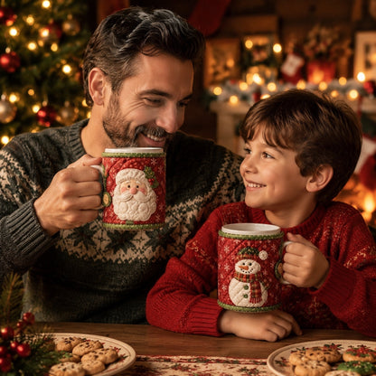 DIY Christmas Mug Cozy Sewing Kit 9 Festive Designs for Standard‑Size Mugs